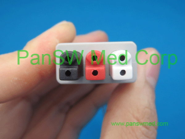 compatible AHA color for MIndray, ECG leads 3 leads
